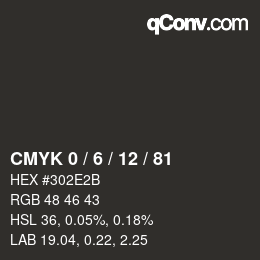 Color code: CMYK 0 / 6 / 12 / 81 | qconv.com