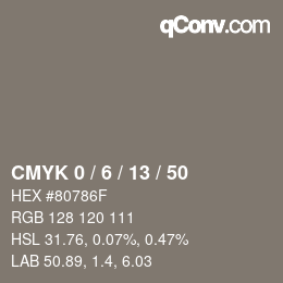 Color code: CMYK 0 / 6 / 13 / 50 | qconv.com