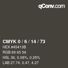 Color code: CMYK 0 / 6 / 14 / 73 | qconv.com