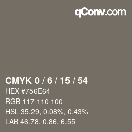 Color code: CMYK 0 / 6 / 15 / 54 | qconv.com