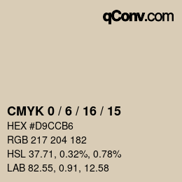 Color code: CMYK 0 / 6 / 16 / 15 | qconv.com