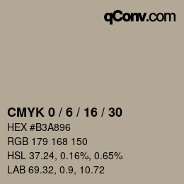 颜色代码: CMYK 0 / 6 / 16 / 30 | qconv.com