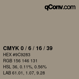 颜色代码: CMYK 0 / 6 / 16 / 39 | qconv.com