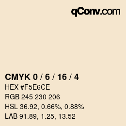 Color code: CMYK 0 / 6 / 16 / 4 | qconv.com