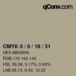 Color code: CMYK 0 / 6 / 18 / 31 | qconv.com