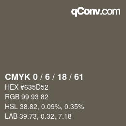 Color code: CMYK 0 / 6 / 18 / 61 | qconv.com