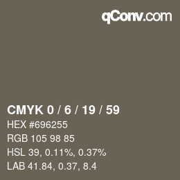 Color code: CMYK 0 / 6 / 19 / 59 | qconv.com
