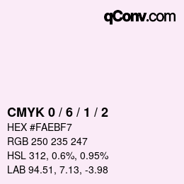 Color code: CMYK 0 / 6 / 1 / 2 | qconv.com