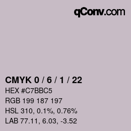 Color code: CMYK 0 / 6 / 1 / 22 | qconv.com