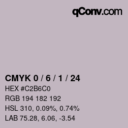 Color code: CMYK 0 / 6 / 1 / 24 | qconv.com