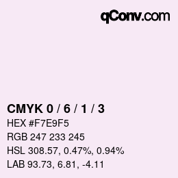 Color code: CMYK 0 / 6 / 1 / 3 | qconv.com