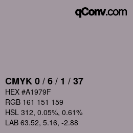 Color code: CMYK 0 / 6 / 1 / 37 | qconv.com