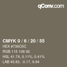 Color code: CMYK 0 / 6 / 20 / 55 | qconv.com