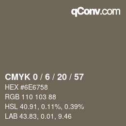 Color code: CMYK 0 / 6 / 20 / 57 | qconv.com