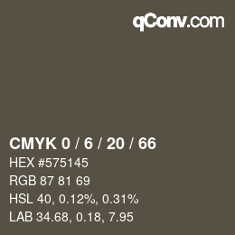 Color code: CMYK 0 / 6 / 20 / 66 | qconv.com