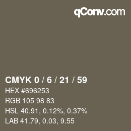 Color code: CMYK 0 / 6 / 21 / 59 | qconv.com