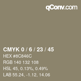 Color code: CMYK 0 / 6 / 23 / 45 | qconv.com