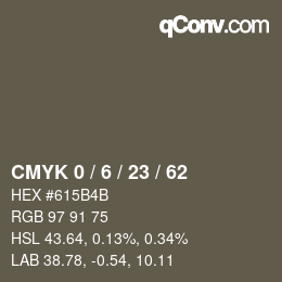 Color code: CMYK 0 / 6 / 23 / 62 | qconv.com