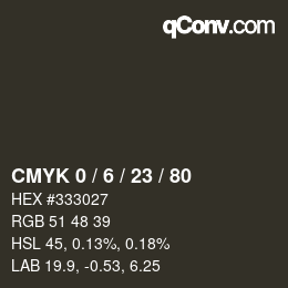 Color code: CMYK 0 / 6 / 23 / 80 | qconv.com