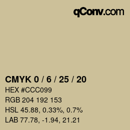 Color code: CMYK 0 / 6 / 25 / 20 | qconv.com