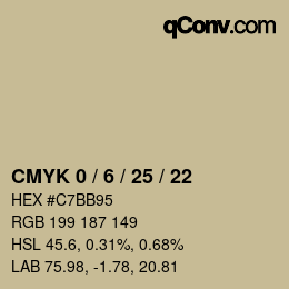 Color code: CMYK 0 / 6 / 25 / 22 | qconv.com