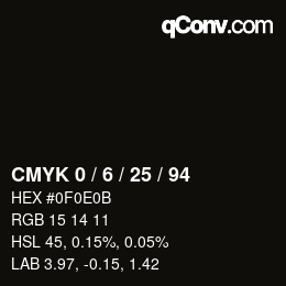 Color code: CMYK 0 / 6 / 25 / 94 | qconv.com