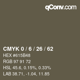 Color code: CMYK 0 / 6 / 26 / 62 | qconv.com