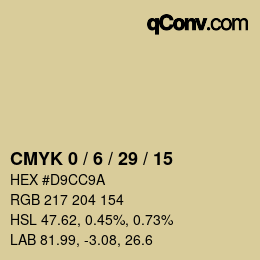 Color code: CMYK 0 / 6 / 29 / 15 | qconv.com