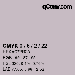 Color code: CMYK 0 / 6 / 2 / 22 | qconv.com