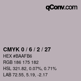 Color code: CMYK 0 / 6 / 2 / 27 | qconv.com