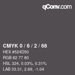 Color code: CMYK 0 / 6 / 2 / 68 | qconv.com