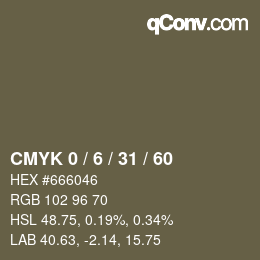 Color code: CMYK 0 / 6 / 31 / 60 | qconv.com