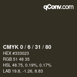 Color code: CMYK 0 / 6 / 31 / 80 | qconv.com