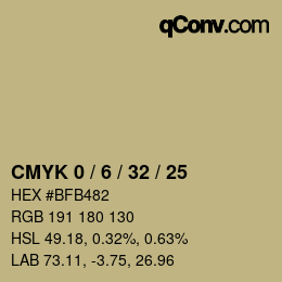 Color code: CMYK 0 / 6 / 32 / 25 | qconv.com