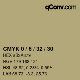 カラーコード: CMYK 0 / 6 / 32 / 30 | qconv.com