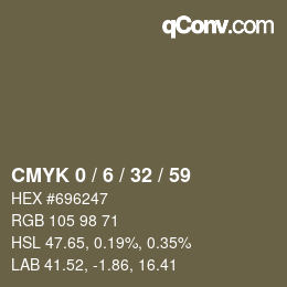 Color code: CMYK 0 / 6 / 32 / 59 | qconv.com