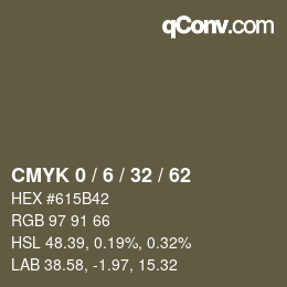 Color code: CMYK 0 / 6 / 32 / 62 | qconv.com