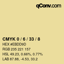 Color code: CMYK 0 / 6 / 33 / 8 | qconv.com