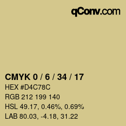 Color code: CMYK 0 / 6 / 34 / 17 | qconv.com