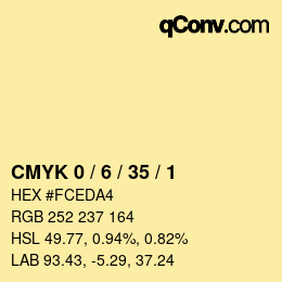 Color code: CMYK 0 / 6 / 35 / 1 | qconv.com