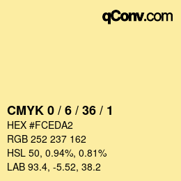 Color code: CMYK 0 / 6 / 36 / 1 | qconv.com