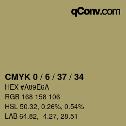 颜色代码: CMYK 0 / 6 / 37 / 34 | qconv.com