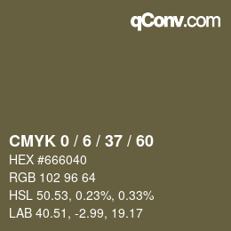 カラーコード: CMYK 0 / 6 / 37 / 60 | qconv.com