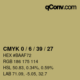 Código de color: CMYK 0 / 6 / 39 / 27 | qconv.com