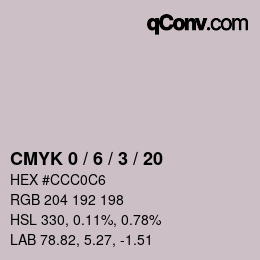 Color code: CMYK 0 / 6 / 3 / 20 | qconv.com