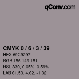 Color code: CMYK 0 / 6 / 3 / 39 | qconv.com
