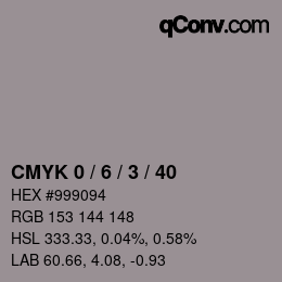 Color code: CMYK 0 / 6 / 3 / 40 | qconv.com