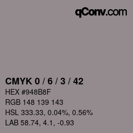 Color code: CMYK 0 / 6 / 3 / 42 | qconv.com