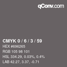 Color code: CMYK 0 / 6 / 3 / 59 | qconv.com