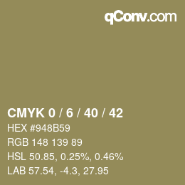 Color code: CMYK 0 / 6 / 40 / 42 | qconv.com